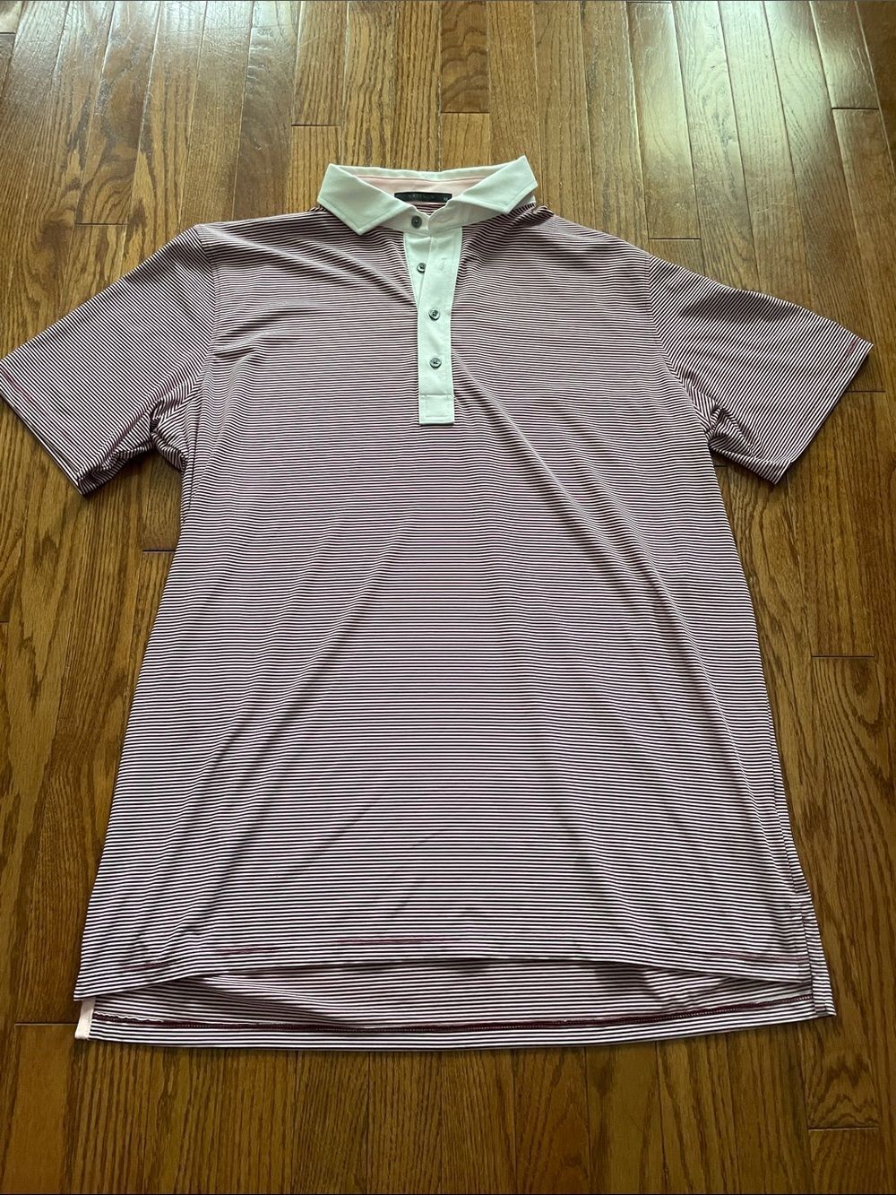 Greyson Trump National Golf Course Red White Striped Polo Sz XL